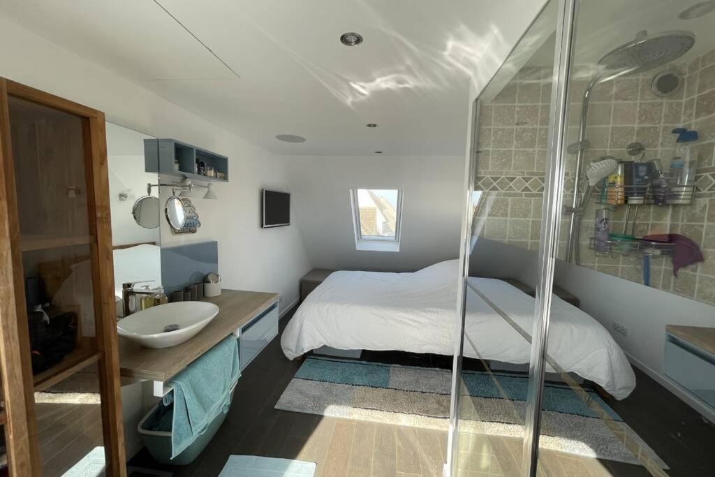 Duplex Avec Jacuzzi Vue Imprenable Sur La Baie De Wissant Lägenhet Exteriör bild