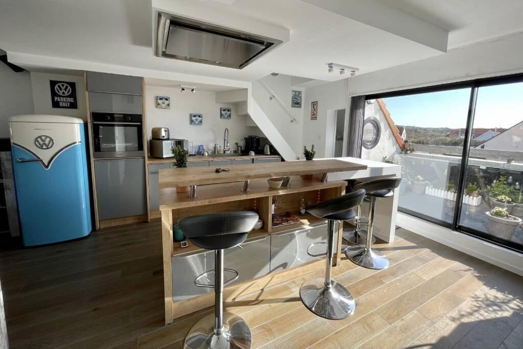 Duplex Avec Jacuzzi Vue Imprenable Sur La Baie De Wissant Lägenhet Exteriör bild